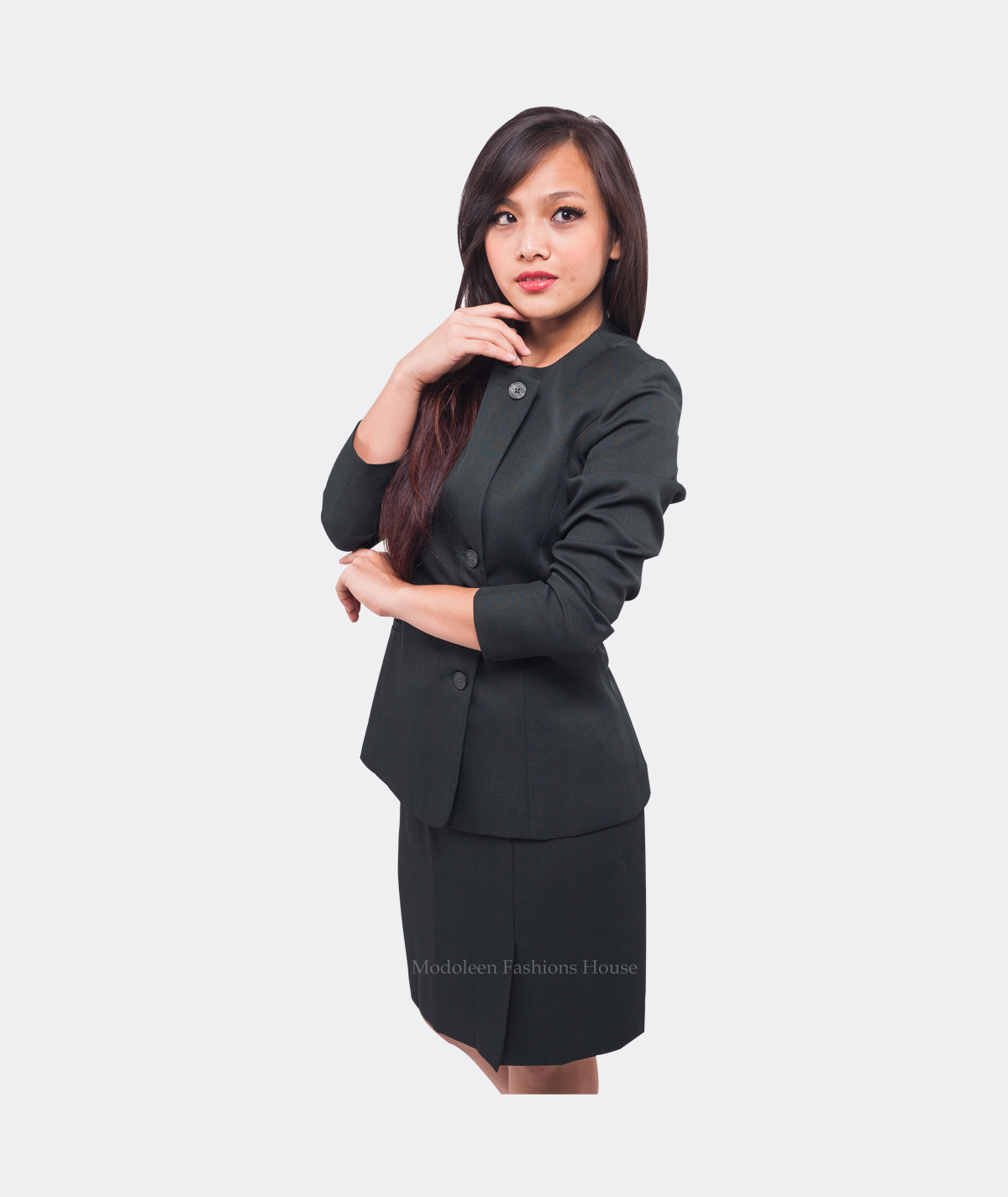 hotel-Front office uniform-reception-front desk-uniform-blazer and skirt